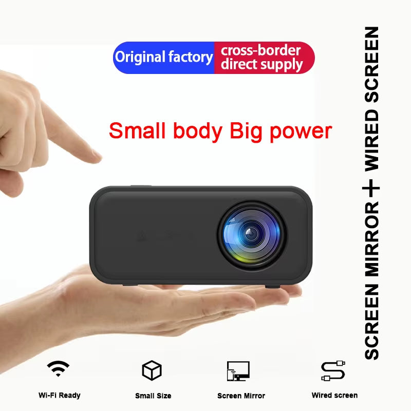 YT300 Projector Mini Portable High Quality Beamer Outdoor Camping Smartphone Wireless Mirroring Supported Home Theater