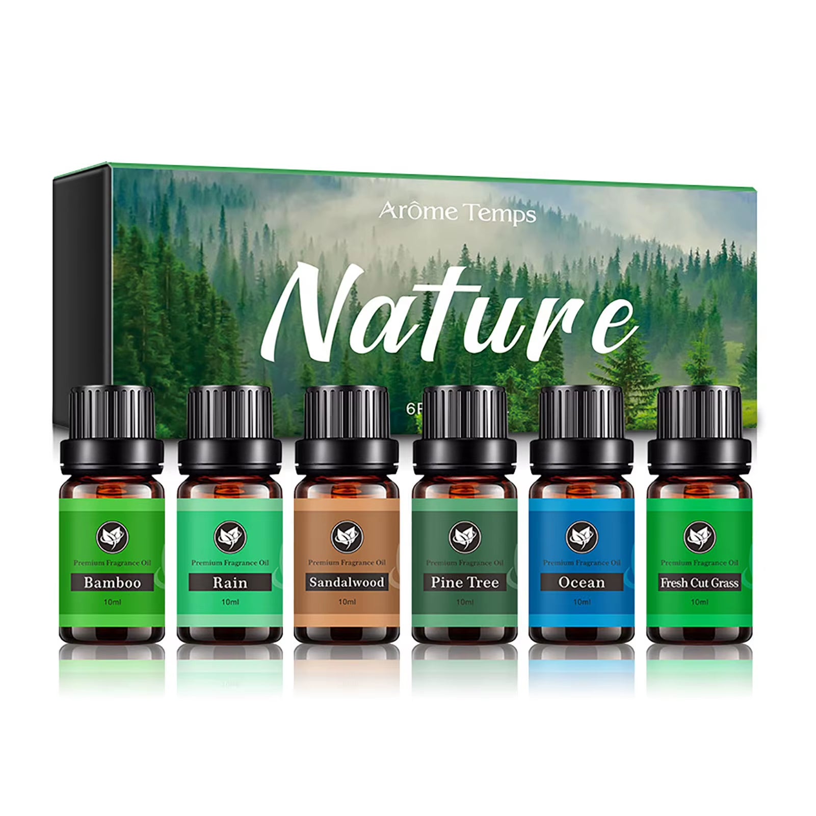 10Ml 6 Bottles Aromatic Plant Fragrance Oil Aromatherapy Diffusers Freshening Air Relieve Stress Essential Oil