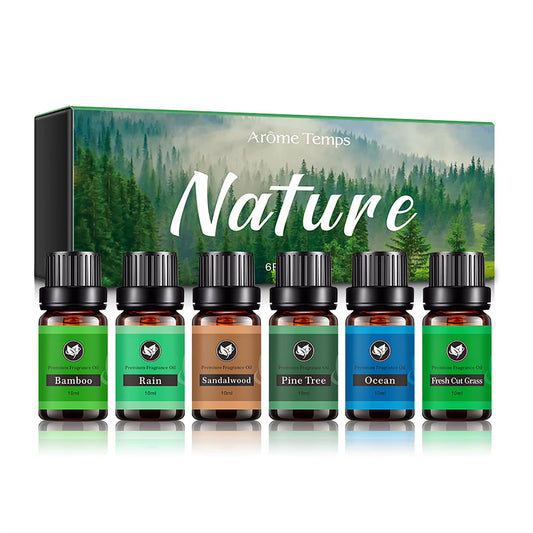 10Ml 6 Bottles Aromatic Plant Fragrance Oil Aromatherapy Diffusers Freshening Air Relieve Stress Essential Oil