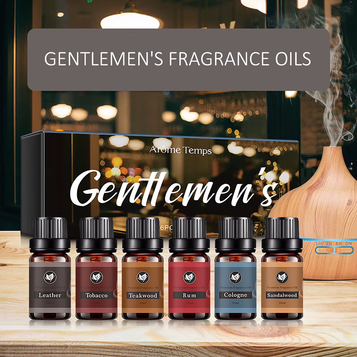 10Ml 6 Bottles Aromatic Plant Fragrance Oil Aromatherapy Diffusers Freshening Air Relieve Stress Essential Oil