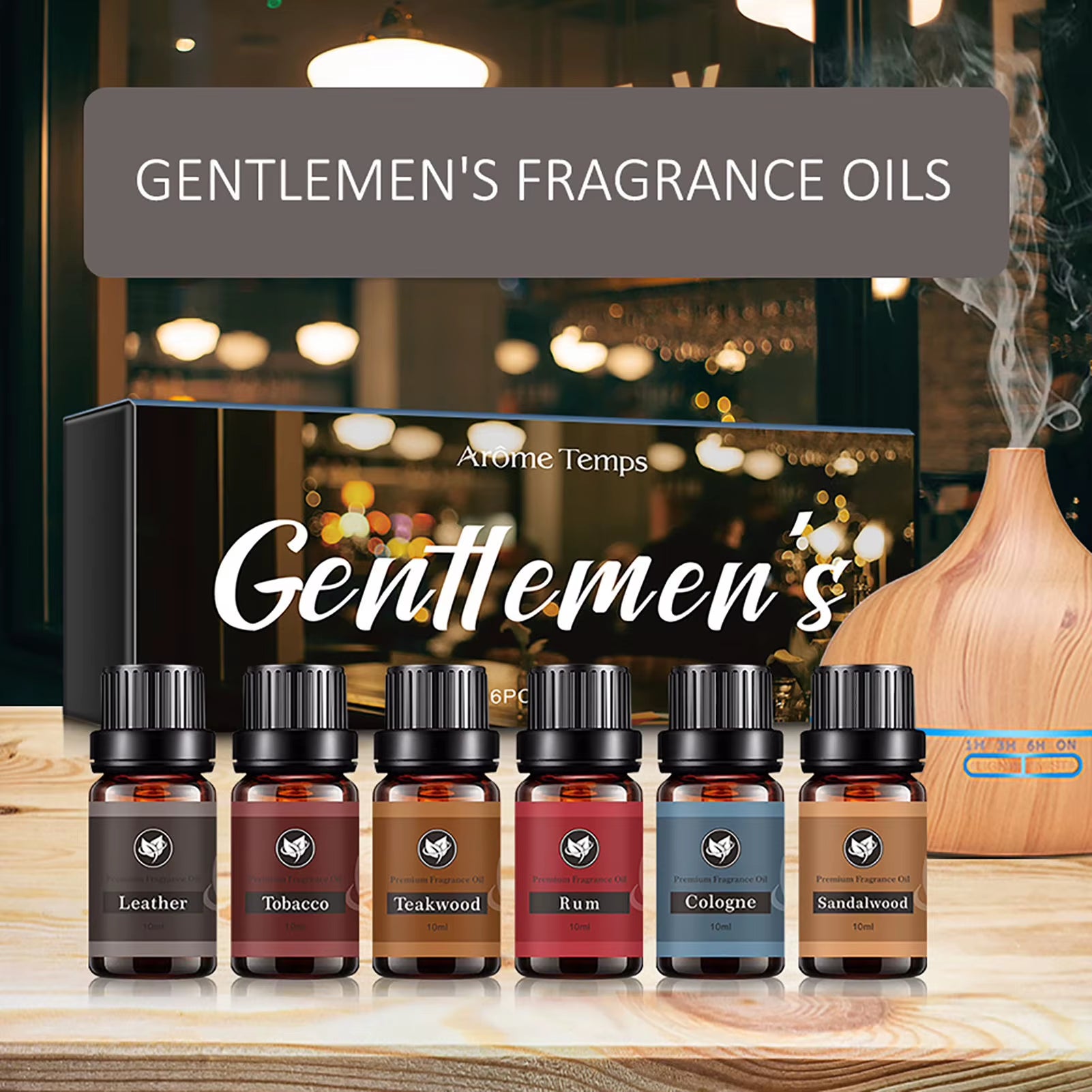 10Ml 6 Bottles Aromatic Plant Fragrance Oil Aromatherapy Diffusers Freshening Air Relieve Stress Essential Oil